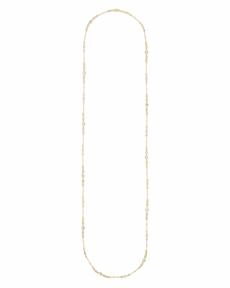 Wyndham Long Necklace in Gold image number 2