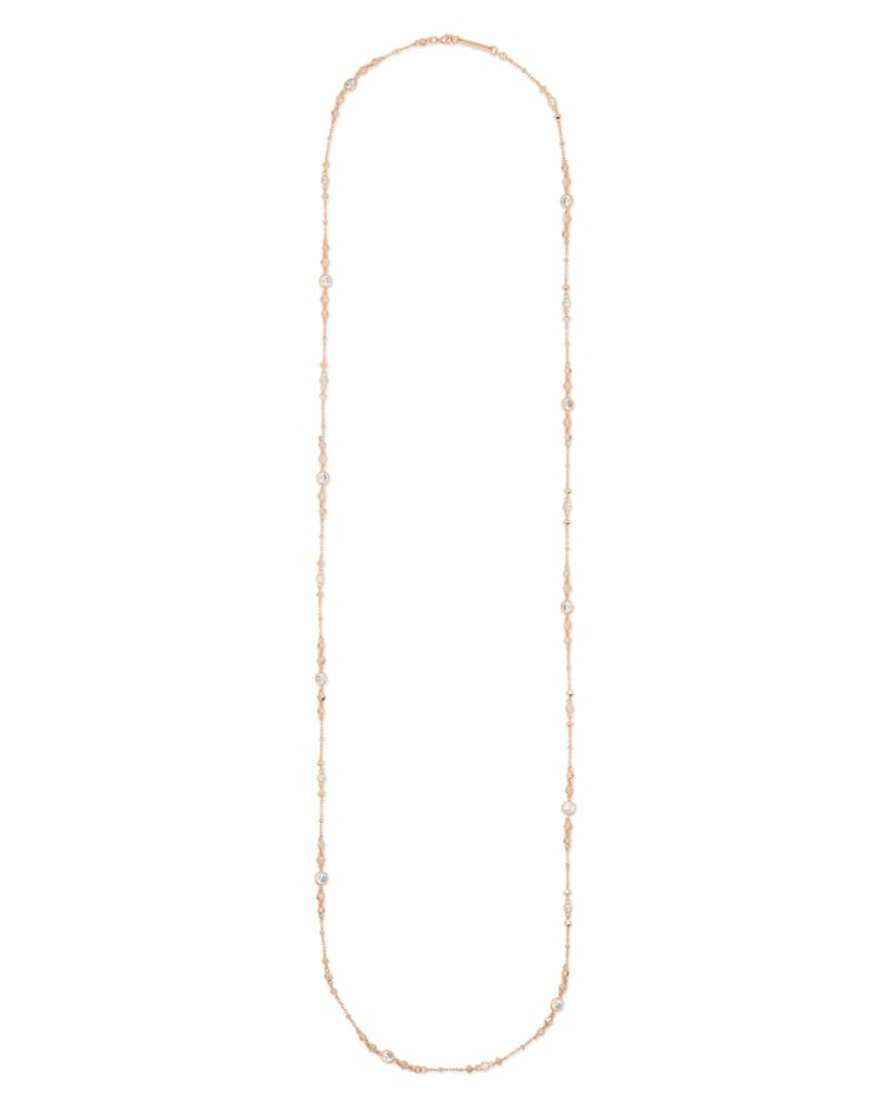 Wyndham Long Necklace in Rose Gold image number 2