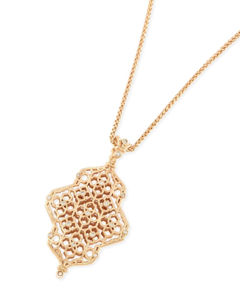 Kathy Long Pendant Necklace in Rose Gold Kendra Scott