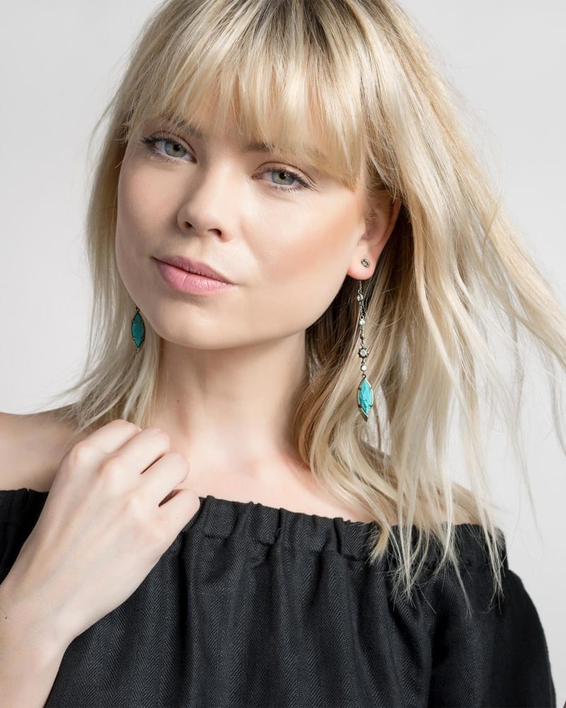 Lane Shoulder Duster Ear Jackets in Crackle Ivory Pearl image number 1