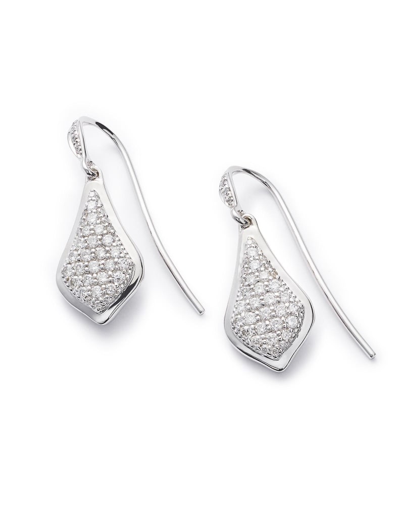 Lexi Drop Earrings in Pave Diamond and 14k White Gold image number 0