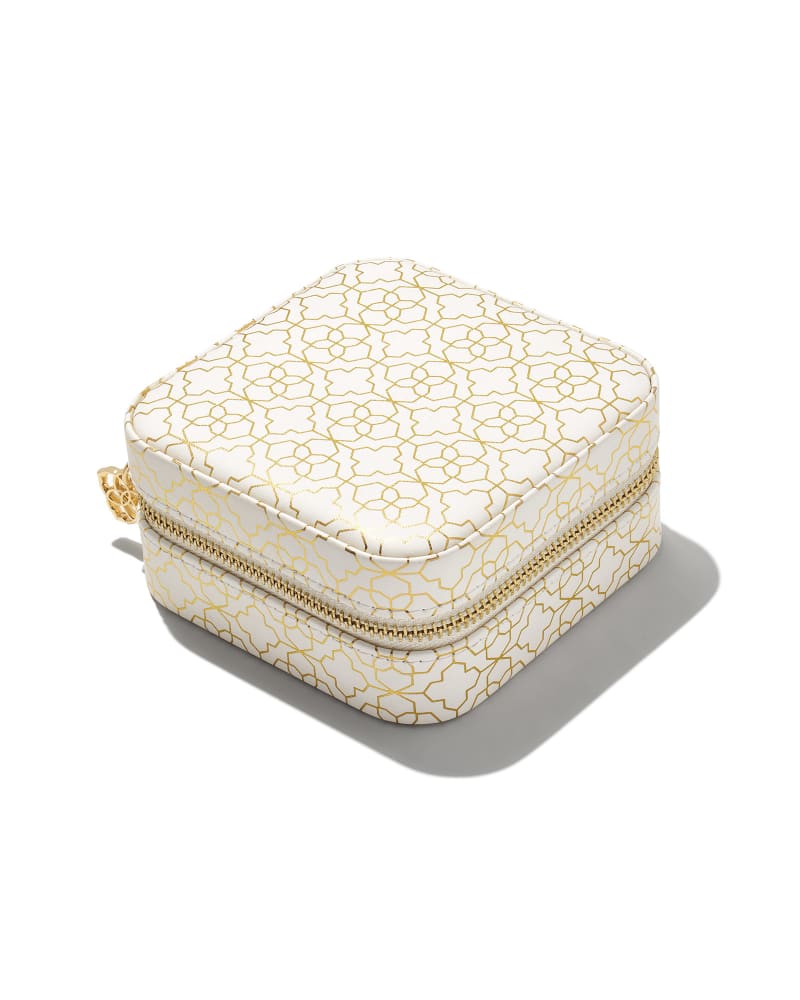 Small Travel Jewelry Case in Gold Filigree image number 0