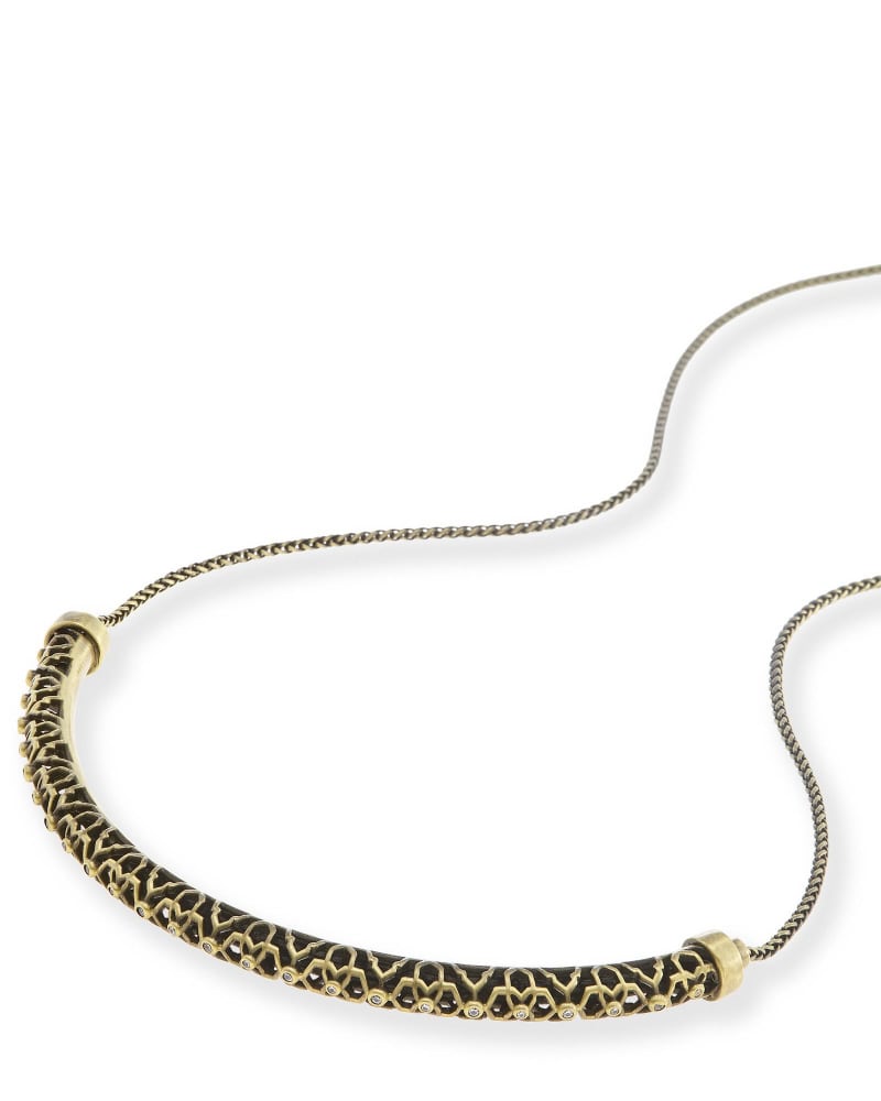 Lucy Choker Necklace in Antique Brass image number 2