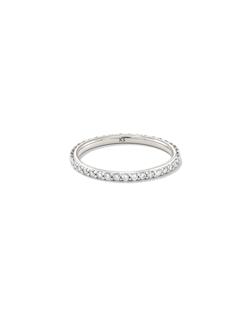Marilyn 14k White Gold Full Eternity Band Ring in White Diamond, .5ct image number 0