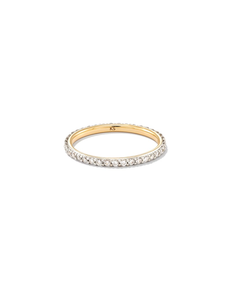 Marilyn 14k Gold Band Ring in White Diamond image number 0