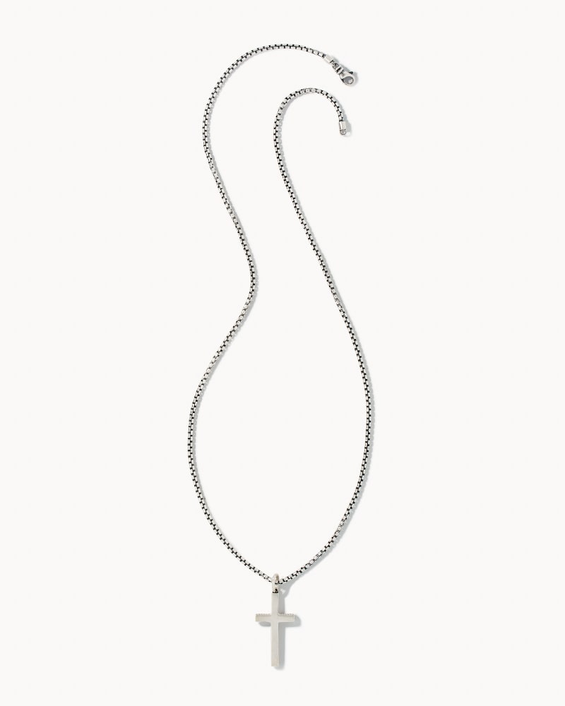Cross Necklace in Oxidized Sterling Silver image number 1