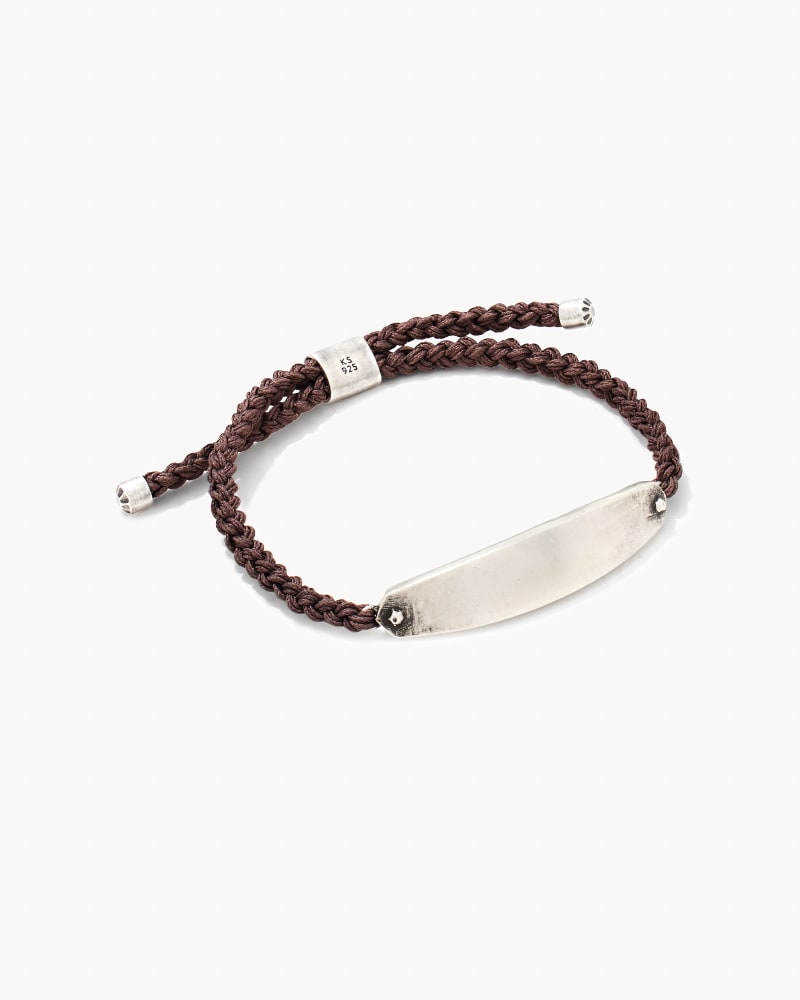 Robert Oxidized Sterling Silver Corded Bracelet in Dark Taupe image number 1