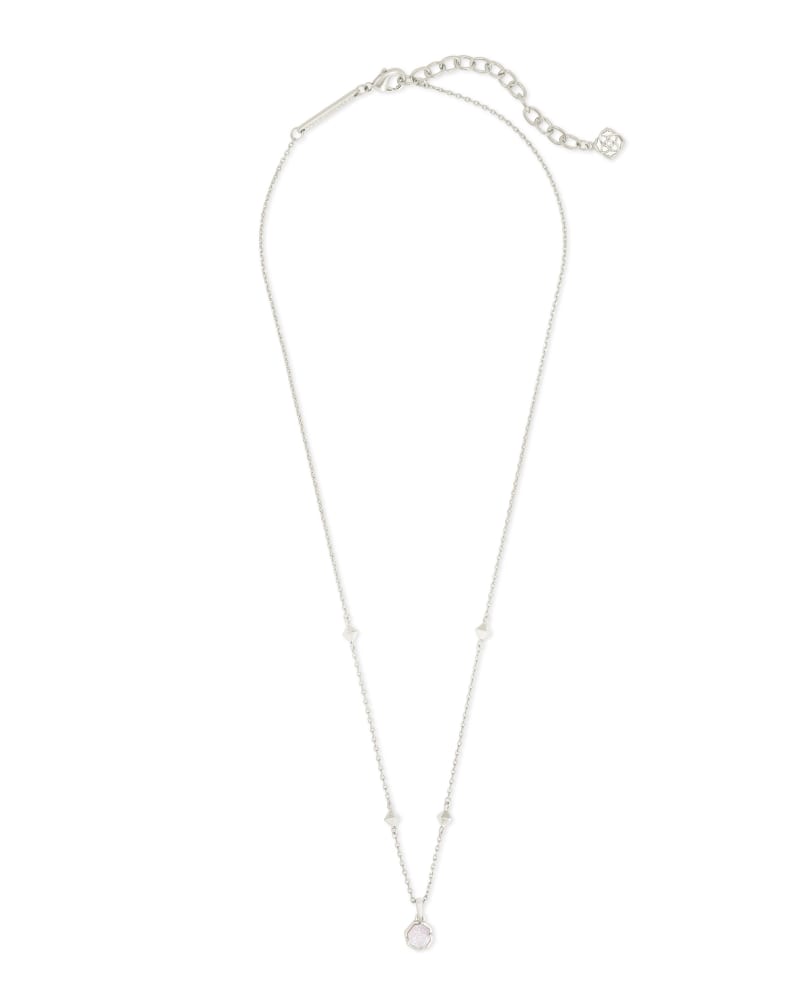Nola Silver Pendant Necklace in Iridescent Drusy | Kendra Scott
