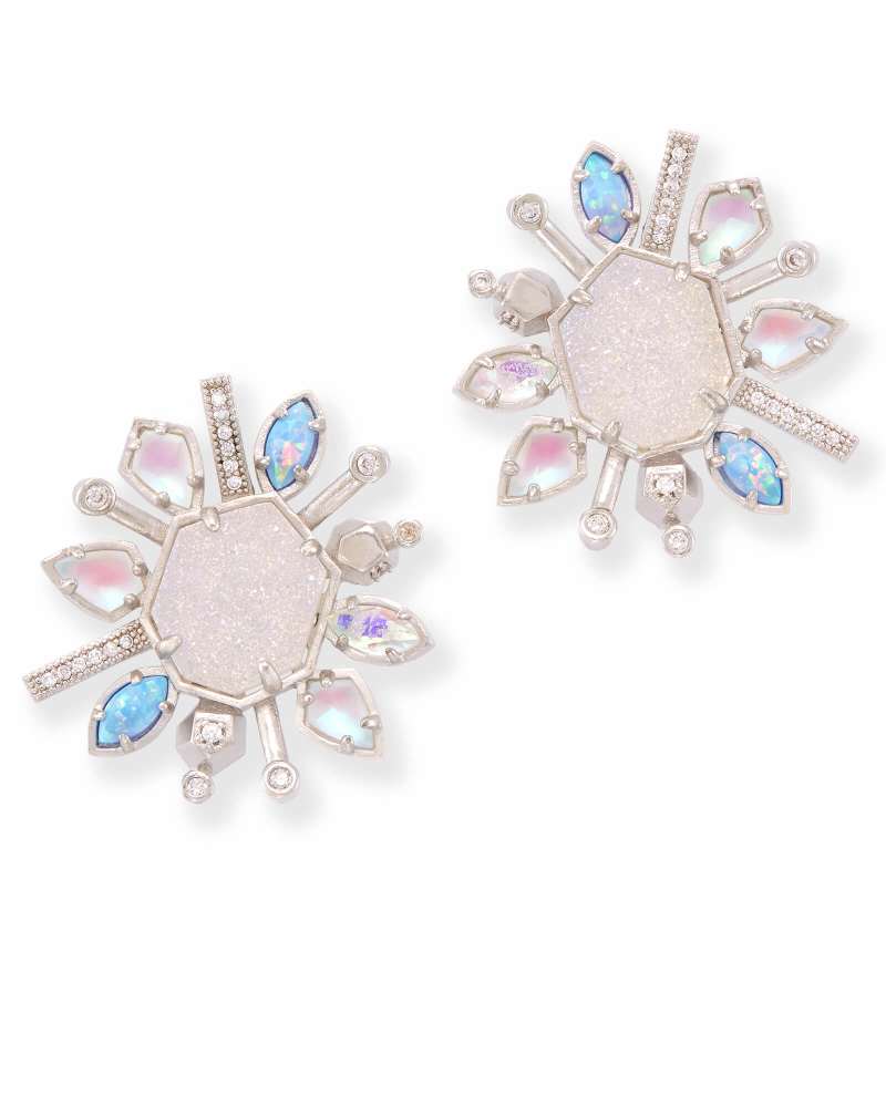 Ophelia Silver Stud Earrings in Tranquil | Kendra Scott