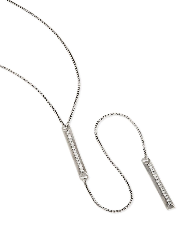 Shea Lariat Necklace in Antique Silver image number 2