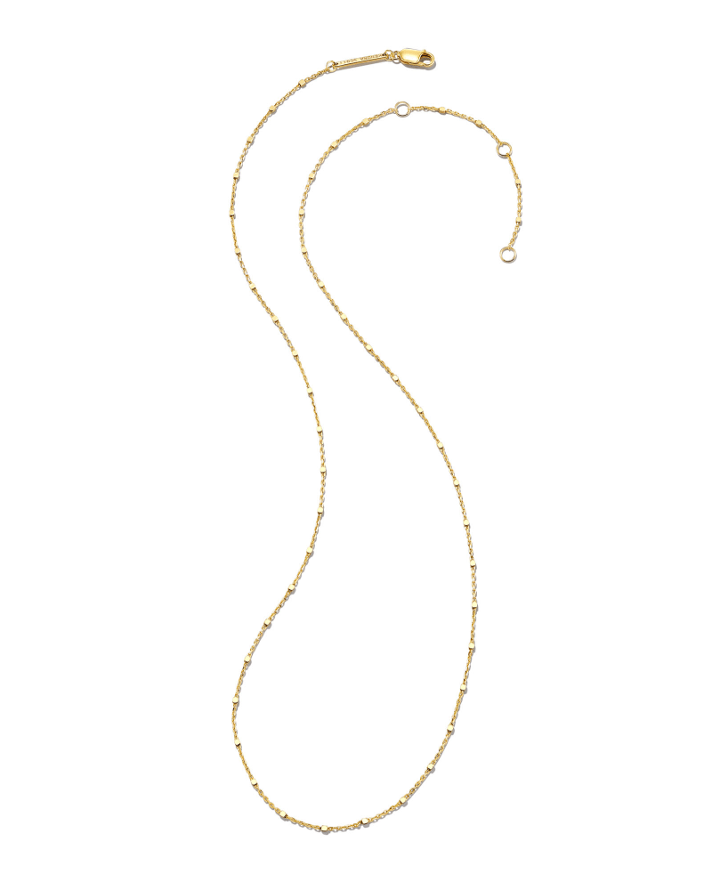 Single Satellite Chain Necklace in 18k Yellow Gold Vermeil image number 1