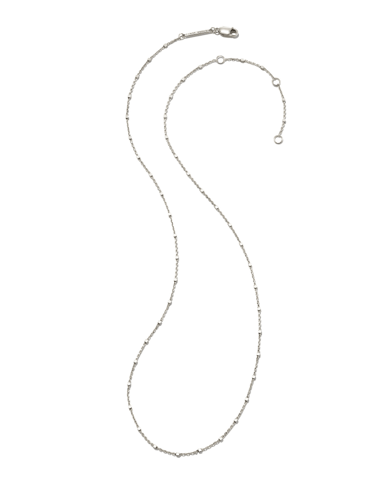 Single Satellite Chain Necklace in Sterling Silver image number 1