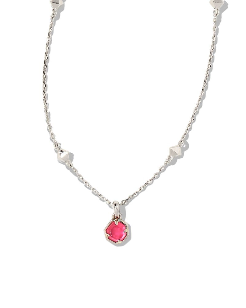 Nola Silver Pendant Necklace in Pink Azalea Illusion image number 0