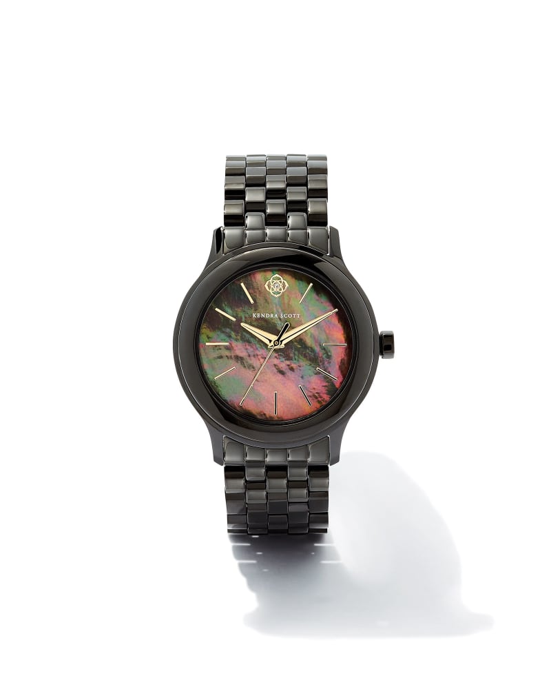 Alex Black Stainless Steel 35mm Watch in Black Mother-of-Pearl image number 0