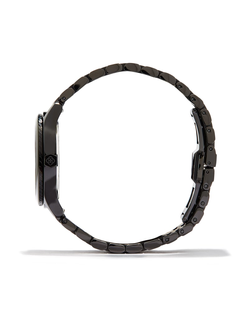 Alex Black Stainless Steel 35mm Watch in Black Mother-of-Pearl image number 1