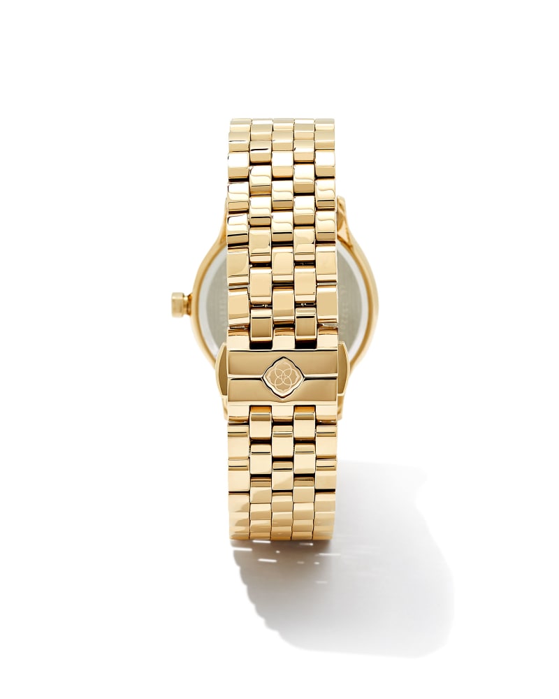 Alex Gold Tone Stainless Steel 35mm Watch in Turquoise Magnesite image number 2
