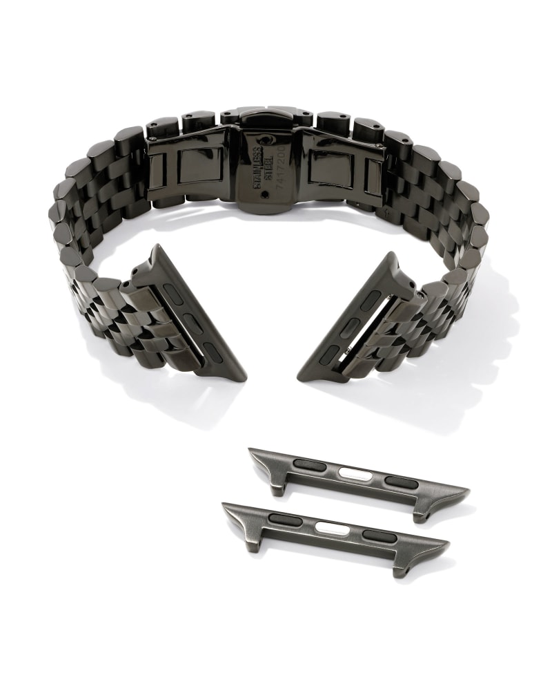 Alex 5 Link Watch Band in Black Stainless Steel image number 1