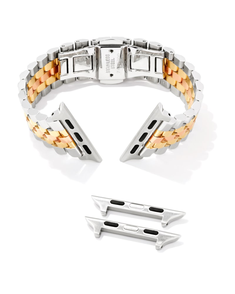 Alex 5 Link Watch Band in Tri Tone Stainless Steel image number 1