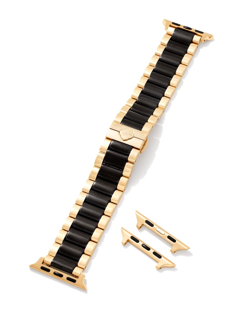 Dira 3 Link Watch Band in Gold Tone & Black Stainless Steel image number 2