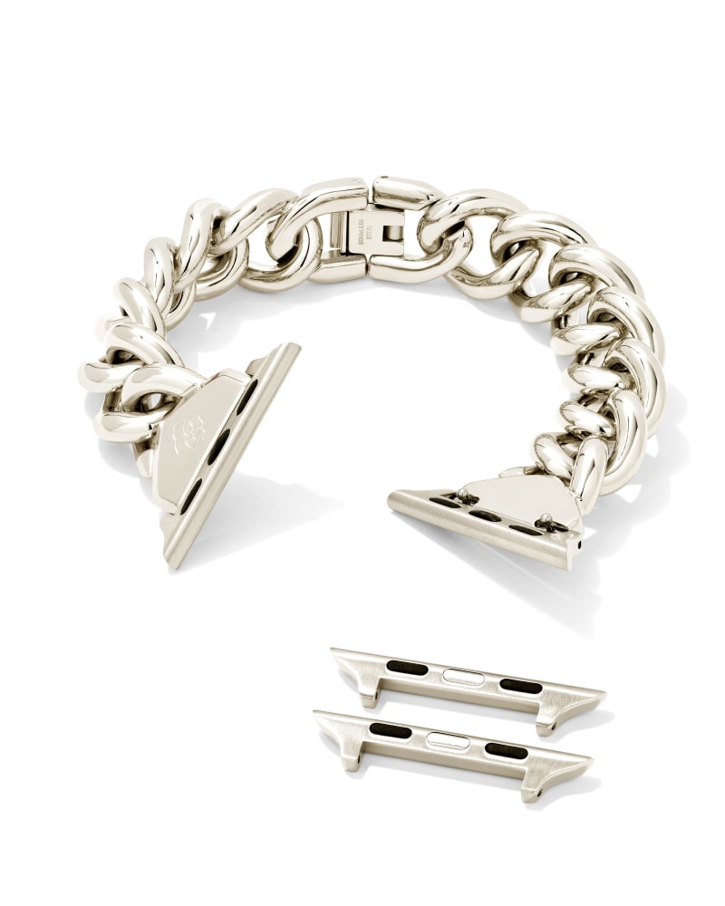 Whitley Chain Watch Band in Silver Stainless Steel image number 1