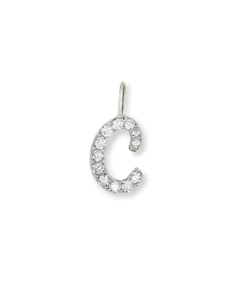 14K White Gold C Key Charm 14K White Gold C Key Charm