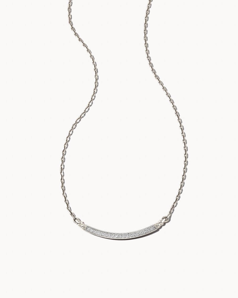 Ott 14k White Gold Pendant Necklace in White Diamond image number 0