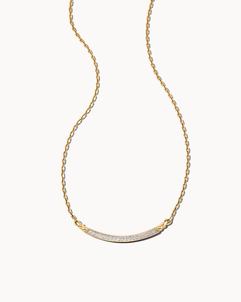 Ott 14k Yellow Gold Pendant Necklace in White Diamond image number 0