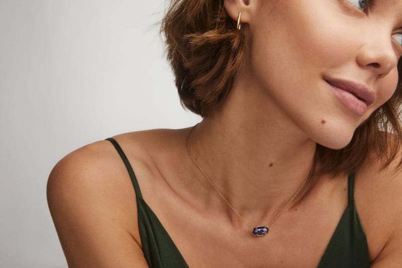 Elisa 18k Gold Vermeil Pendant Necklace in Blue Lapis image number 2