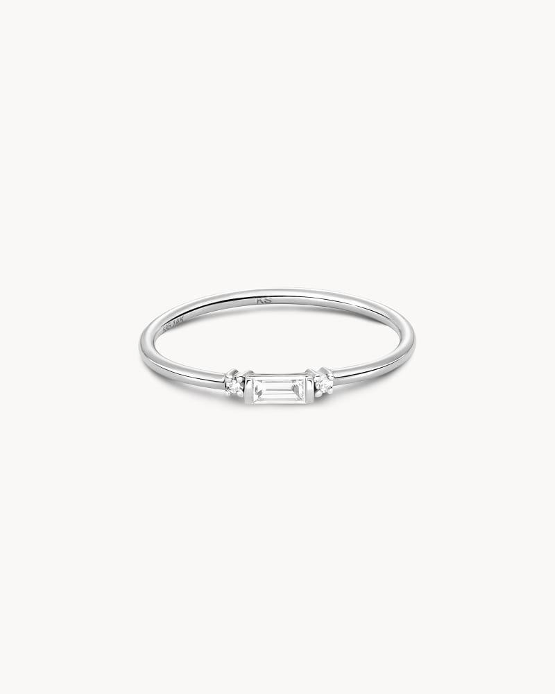 Maria Band Ring in White Diamond image number 0