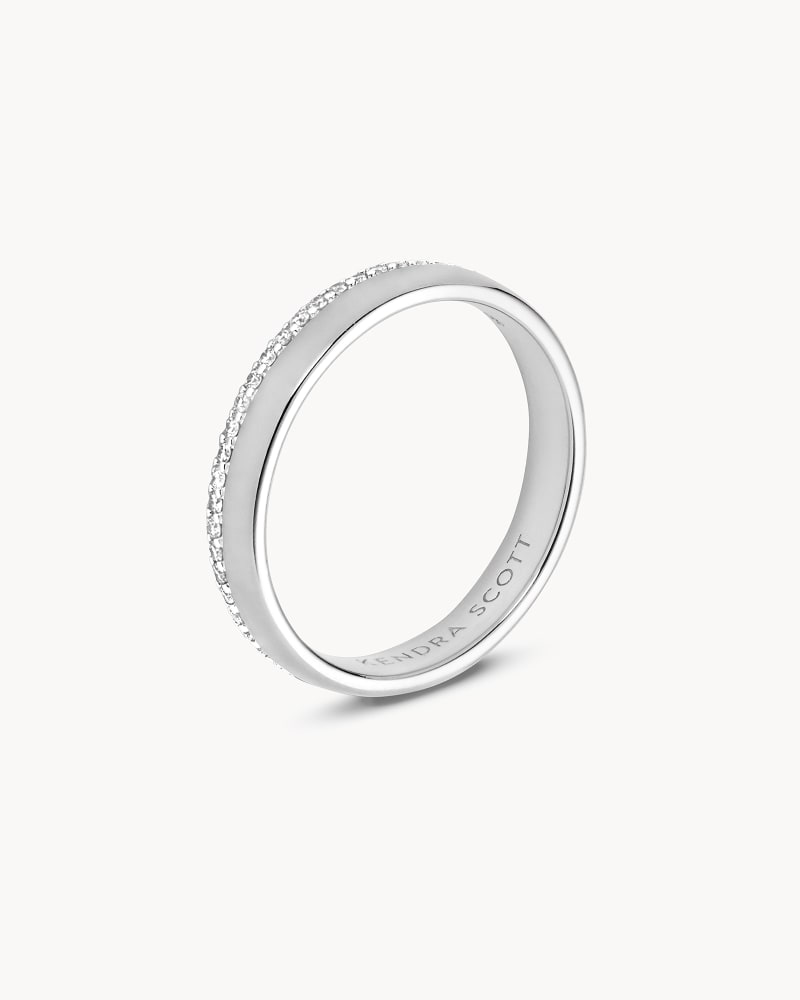 Whitney 14k White Gold Band Ring in White Diamond image number 1