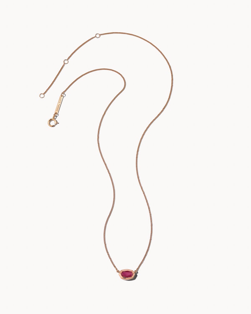 Nellie 14k Rose Gold Pendant Necklace in Ruby image number 3