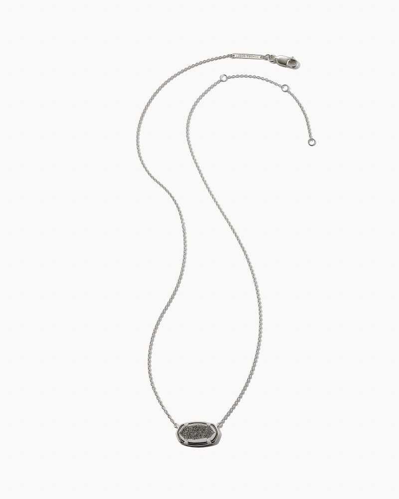 Elisa Sterling Silver Pendant Necklace in Platinum Drusy image number 2