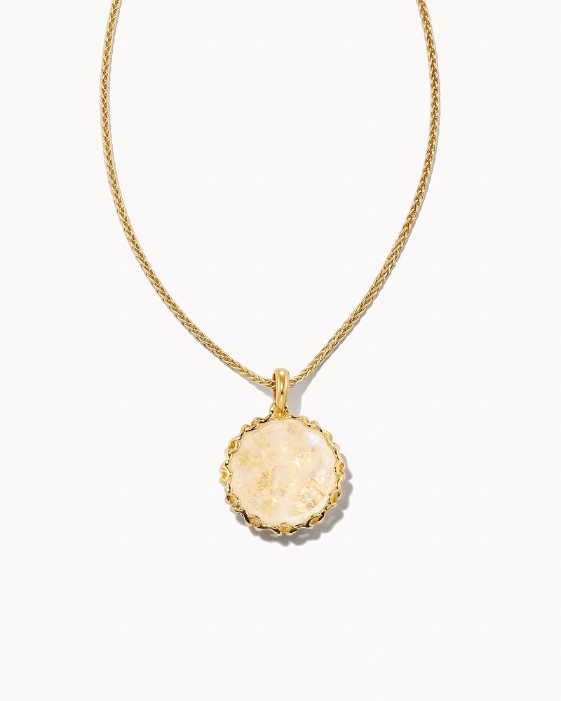 Jane 18k Yellow Gold Vermeil Pendant Necklace in Rainbow Moonstone image number 0