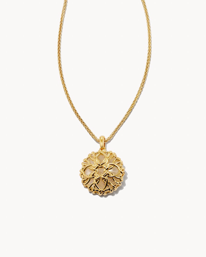 Jane 18k Yellow Gold Vermeil Pendant Necklace in Rainbow Moonstone image number 2