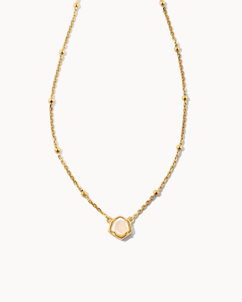 Vanessa 18k Gold Vermeil Pendant Necklace in Iridescent Drusy image number 0