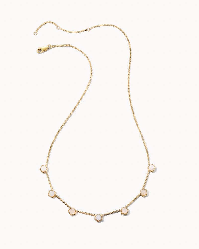 Vanessa 18k Gold Vermeil Strand Necklace in Iridescent Drusy image number 1