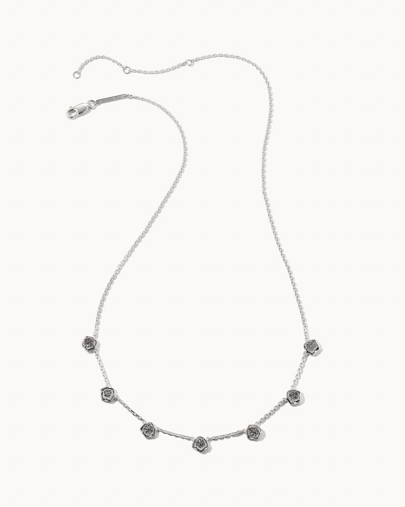Vanessa Sterling Silver Strand Necklace in Platinum Drusy image number 1