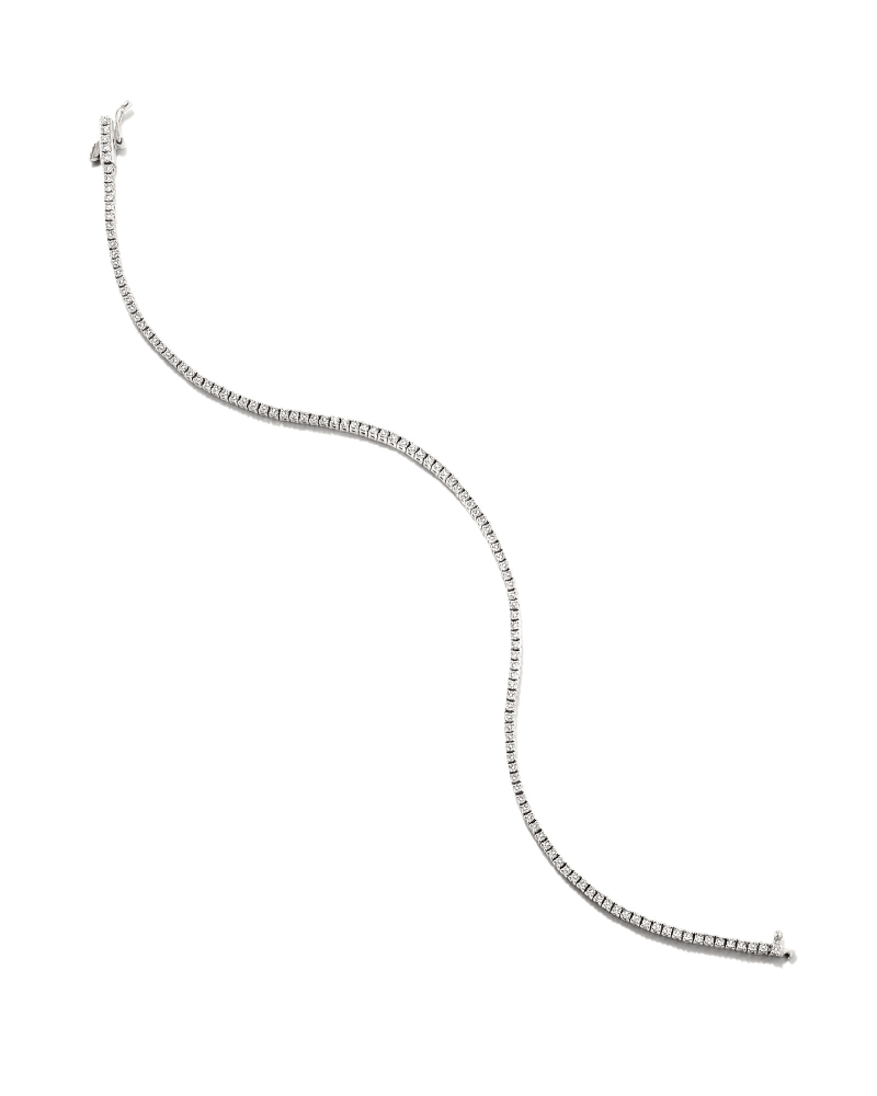 14k White Gold Tennis Bracelet in White Diamond image number 0