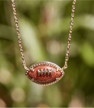 Green Mini Football Bead Necklaces