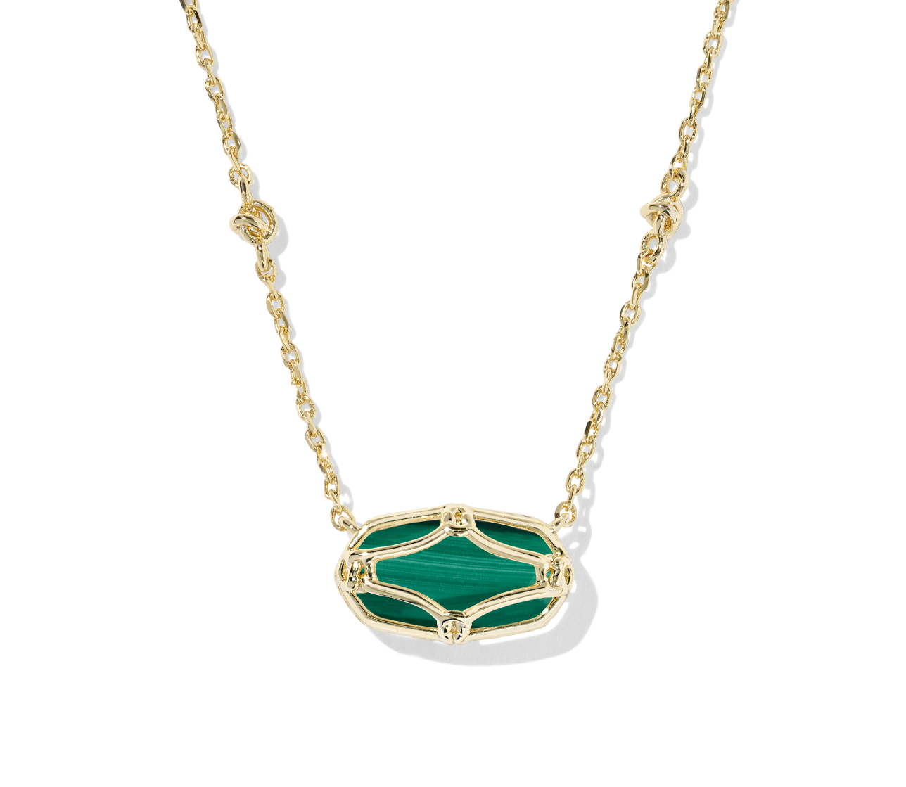 Kendra Scott Elisa Lattice Frame Short Pendant Necklace