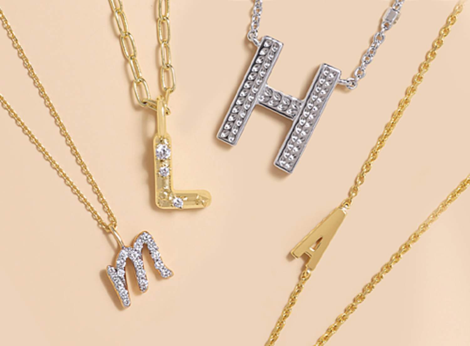 Image of initial necklaces