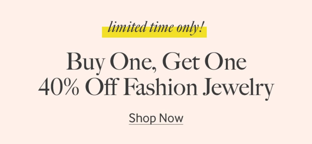 Limited time only! Buy one, Get one 40% off fashion Jewelry 