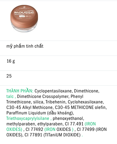 Phấn tươi Essence Soft Touch Mousse