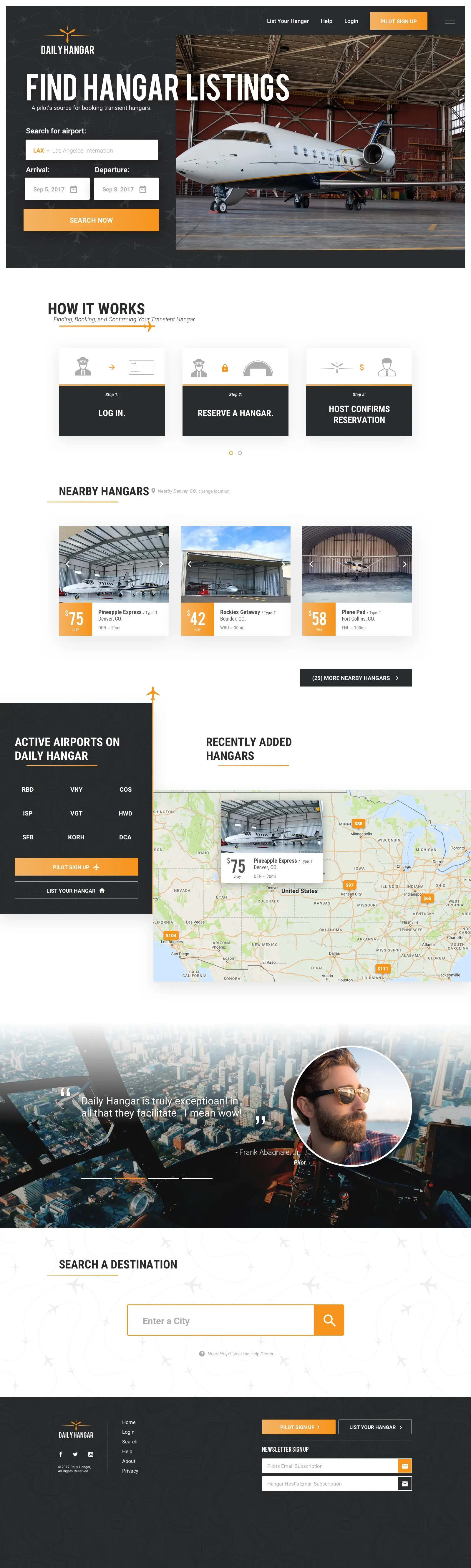 Daily Hangar Homepage