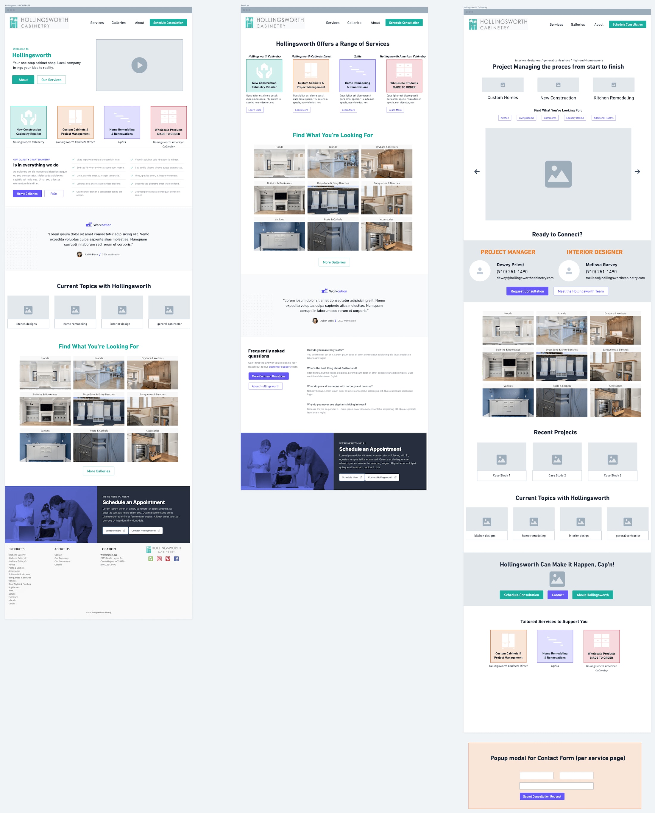 Cabinetry Wireframes