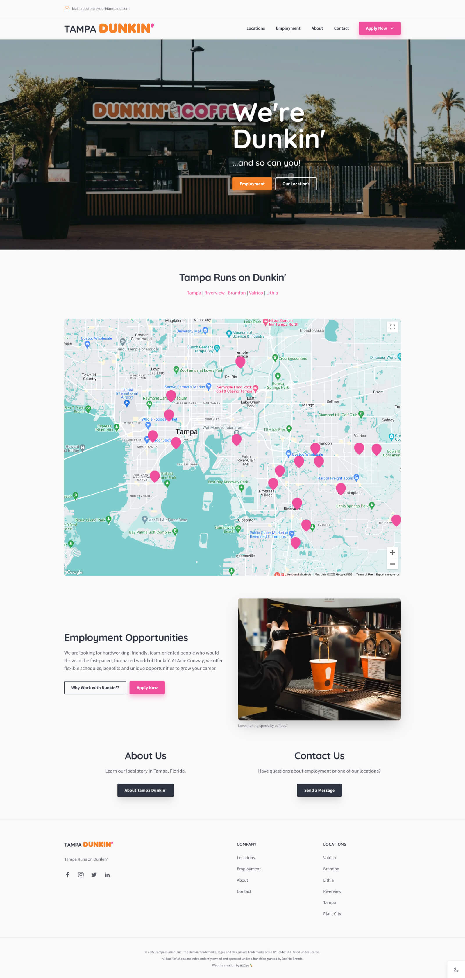 Tampa Dunkinn Homepage