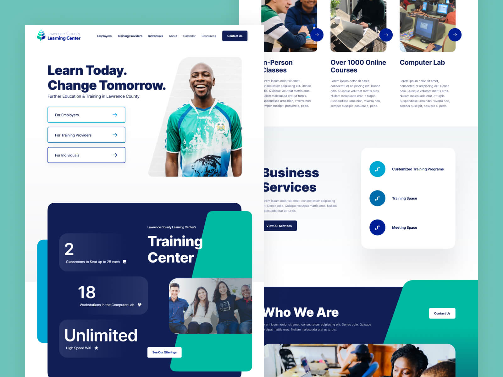 Lawrence County Learning Center website preview
