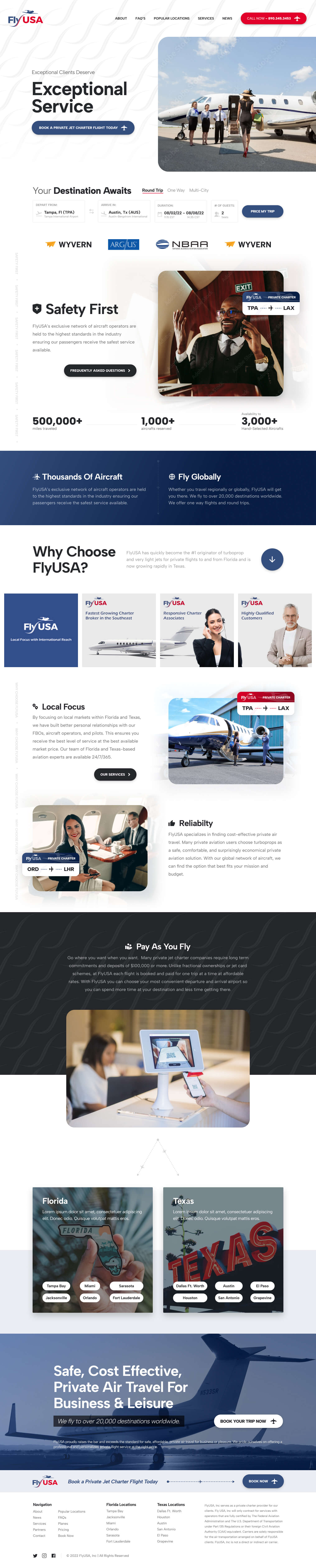 Fly USA Homepage