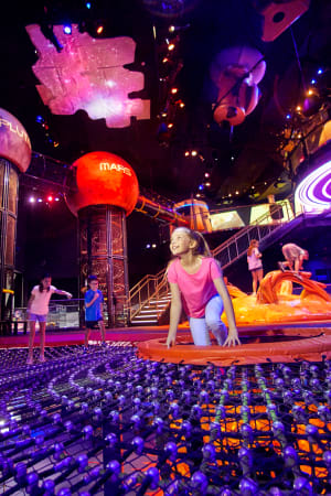 Children playing at the Planet Play attraction