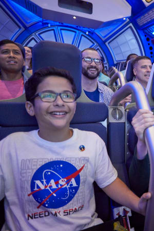 Visitors enjoying the Shuttle Launch Experience